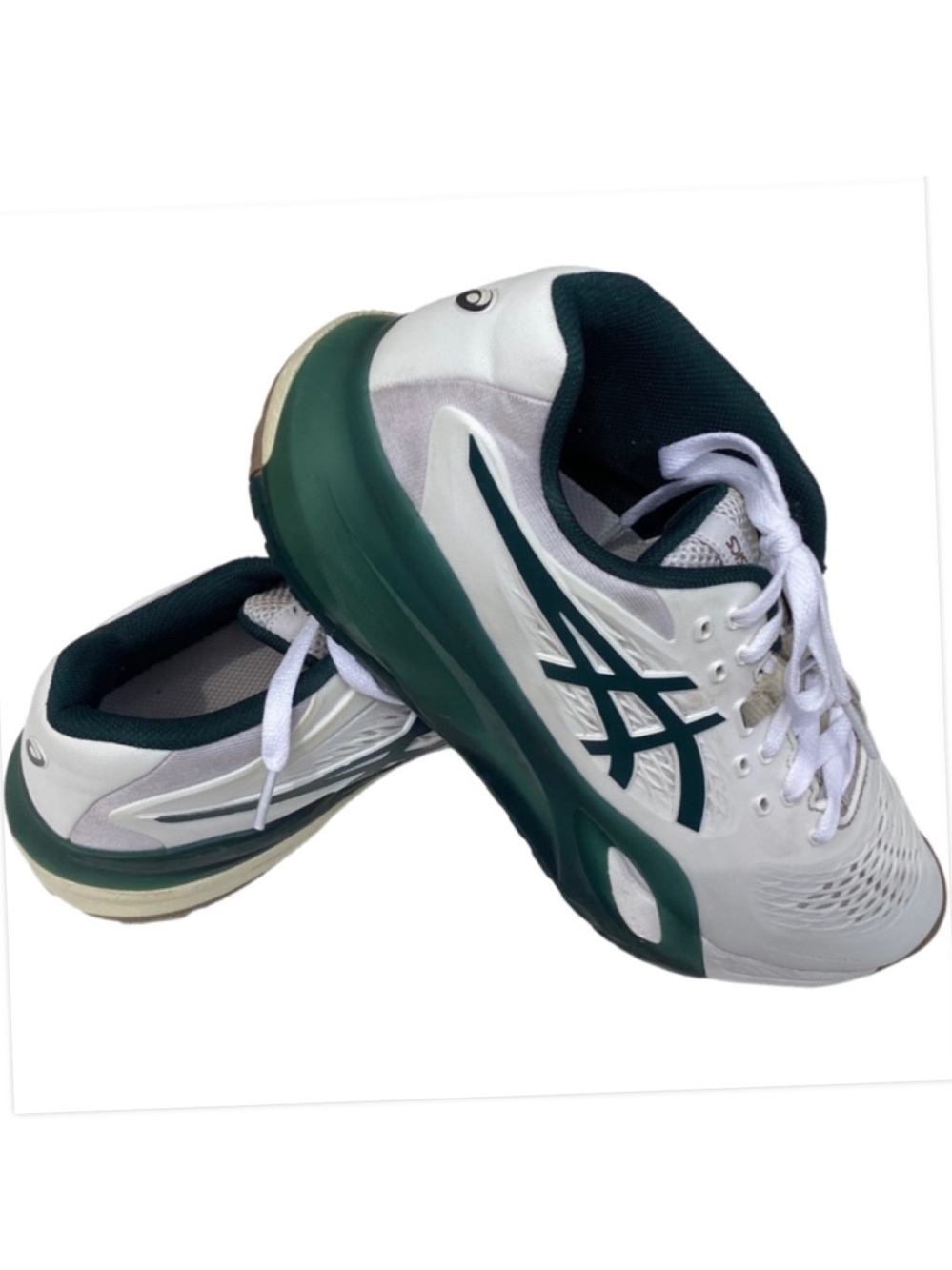 Asics Gel-Resolution X 1041A481 Sneakers Mens Size 10.5 White Green Tennis Shoes